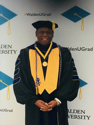 TJ Arowolo graduates from Walden University