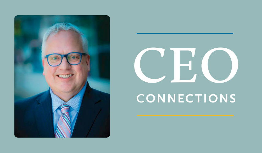 Christopher Reber, delivering a speech at CEO Connections event